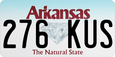 AR license plate 276KUS