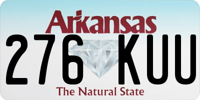 AR license plate 276KUU