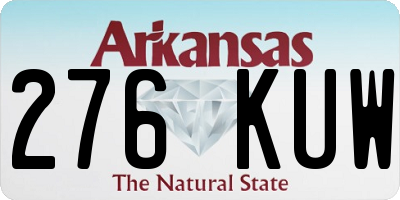AR license plate 276KUW