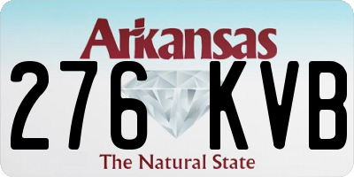 AR license plate 276KVB