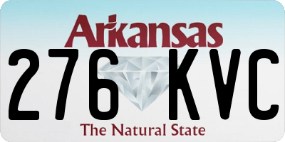 AR license plate 276KVC