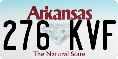 AR license plate 276KVF