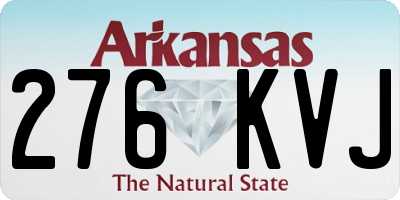 AR license plate 276KVJ