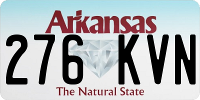 AR license plate 276KVN
