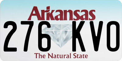 AR license plate 276KVO