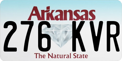 AR license plate 276KVR