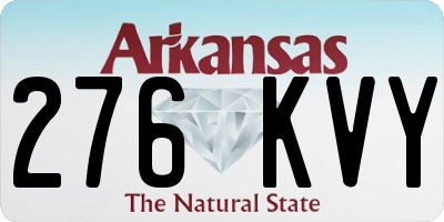 AR license plate 276KVY