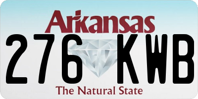 AR license plate 276KWB