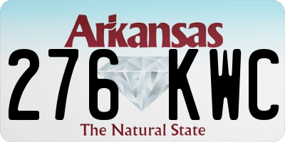 AR license plate 276KWC