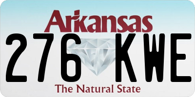 AR license plate 276KWE