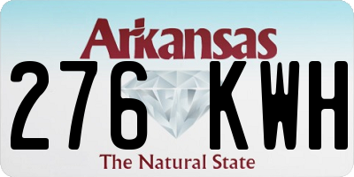 AR license plate 276KWH