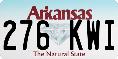 AR license plate 276KWI