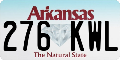 AR license plate 276KWL