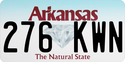 AR license plate 276KWN