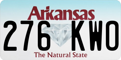 AR license plate 276KWO