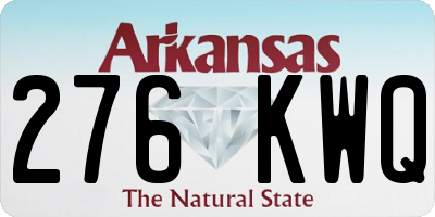AR license plate 276KWQ