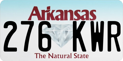 AR license plate 276KWR