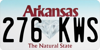 AR license plate 276KWS