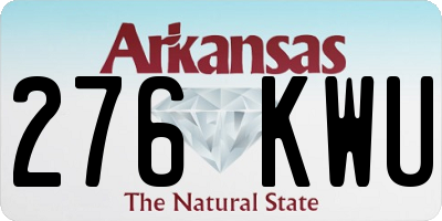 AR license plate 276KWU