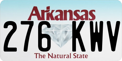 AR license plate 276KWV