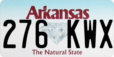 AR license plate 276KWX