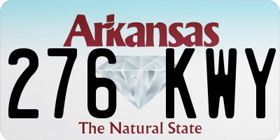 AR license plate 276KWY