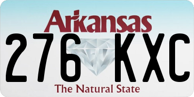 AR license plate 276KXC
