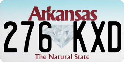 AR license plate 276KXD