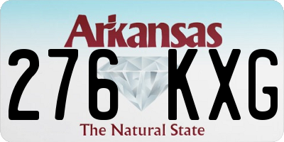 AR license plate 276KXG