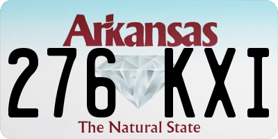 AR license plate 276KXI