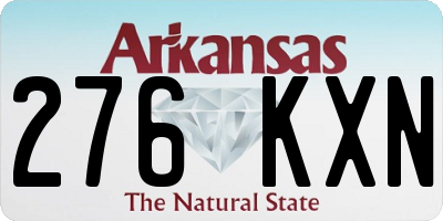 AR license plate 276KXN