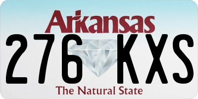 AR license plate 276KXS