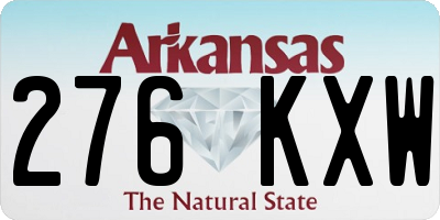 AR license plate 276KXW