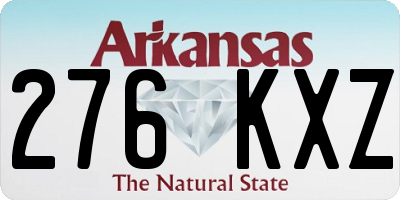 AR license plate 276KXZ