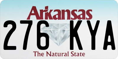 AR license plate 276KYA