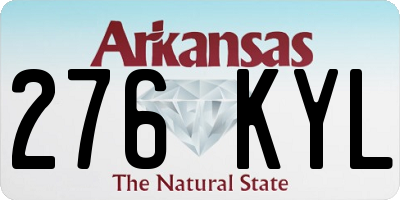AR license plate 276KYL