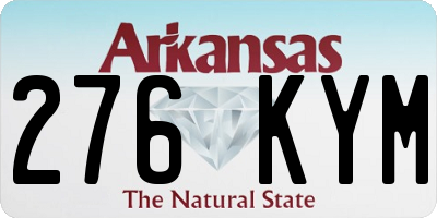 AR license plate 276KYM