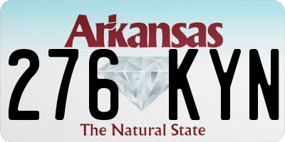 AR license plate 276KYN