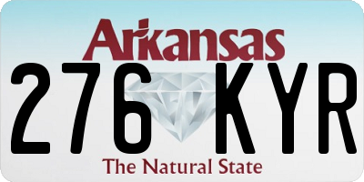 AR license plate 276KYR