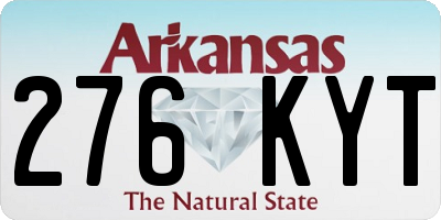 AR license plate 276KYT