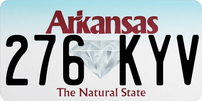 AR license plate 276KYV