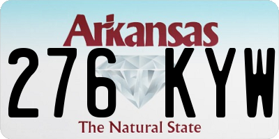 AR license plate 276KYW