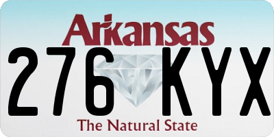 AR license plate 276KYX