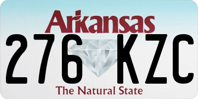 AR license plate 276KZC