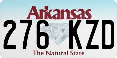 AR license plate 276KZD