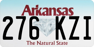 AR license plate 276KZI