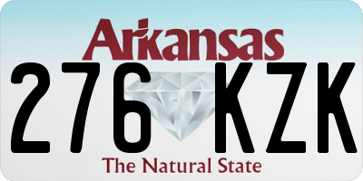 AR license plate 276KZK