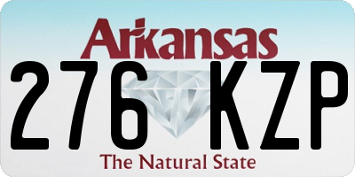 AR license plate 276KZP