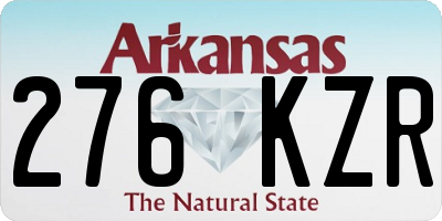 AR license plate 276KZR