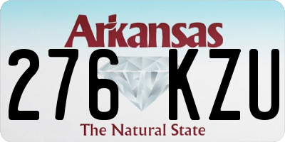 AR license plate 276KZU